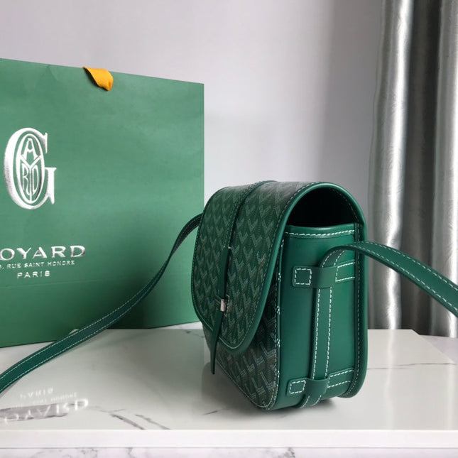 BELVEDERE PM BAG 21CM GREEN CANVAS