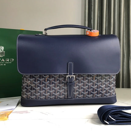 GOYARD CITADIN BAG 38CM NAVY BLUE CANVAS