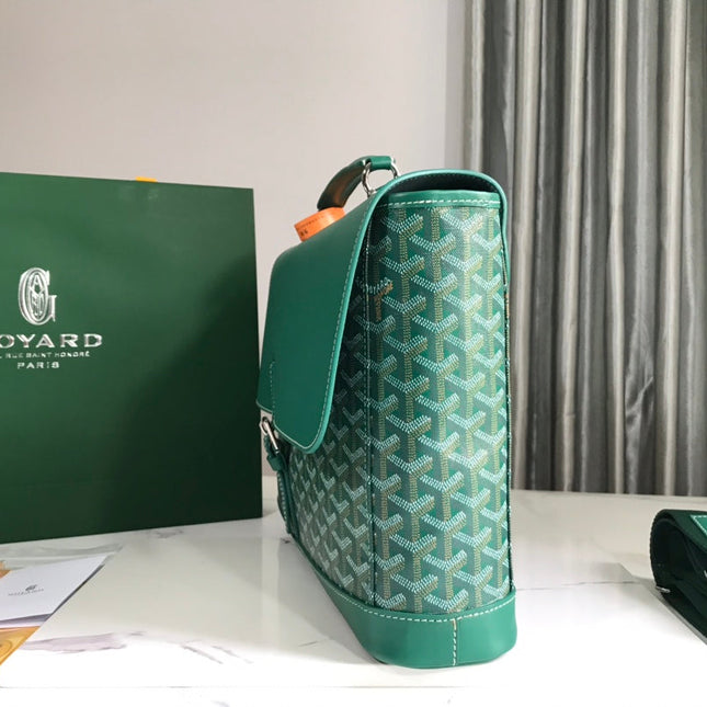 GOYARD CITADIN BAG 38CM GREEN CANVAS