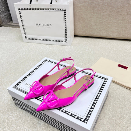 Vlogo Signature Slingback Pink Calfskin