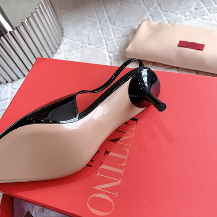 Vlogo Slingback Pump 65MM Shiny Black