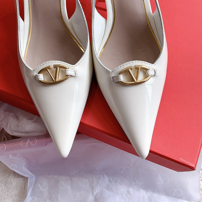 Vlogo Slingback Pump 65MM Shiny White