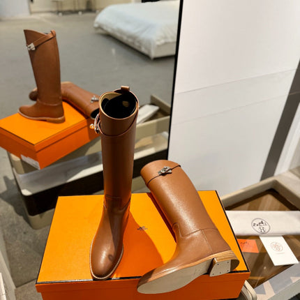 STIVALI JUMPING IN GINGERBREAD BROWN CALFSKIN