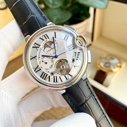 BALLON BLEU MOON DAY TOURBILLON LEATHER STRAP