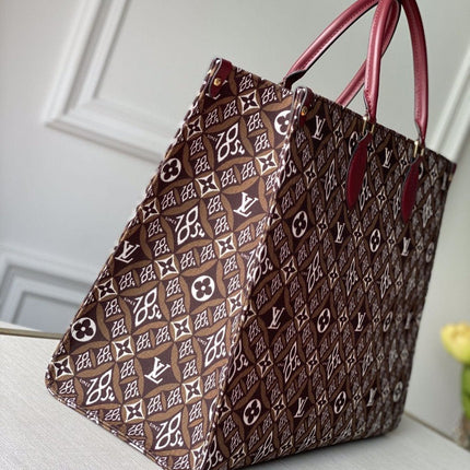 LV SINCE 1984 ONTHEGO GM BROWN TEXTILE