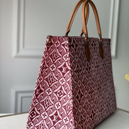 LV SINCE 1854 ONTHEGO GM BORDEAUX RED TEXTILE